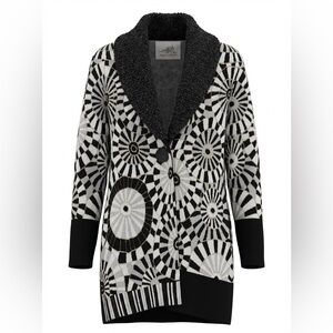 Anthropologie Angel of the North Wool Blend Geometric Sweater Jacket Small